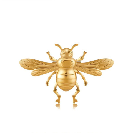 Broche Abeille "Essence Royale" – Pin's Élégant Or & Argent