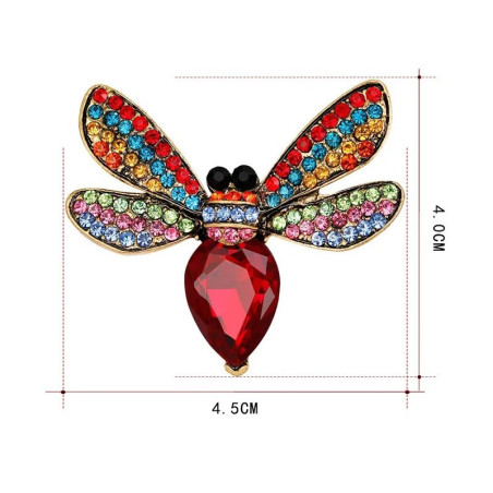 Broche Abeille Cristal Arc-en-ciel | Idée Cadeau Femme Unique