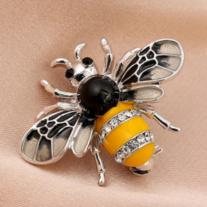 Cute Queen Bee Brooch Pin | Unique Bee Jewelry Gift for Women