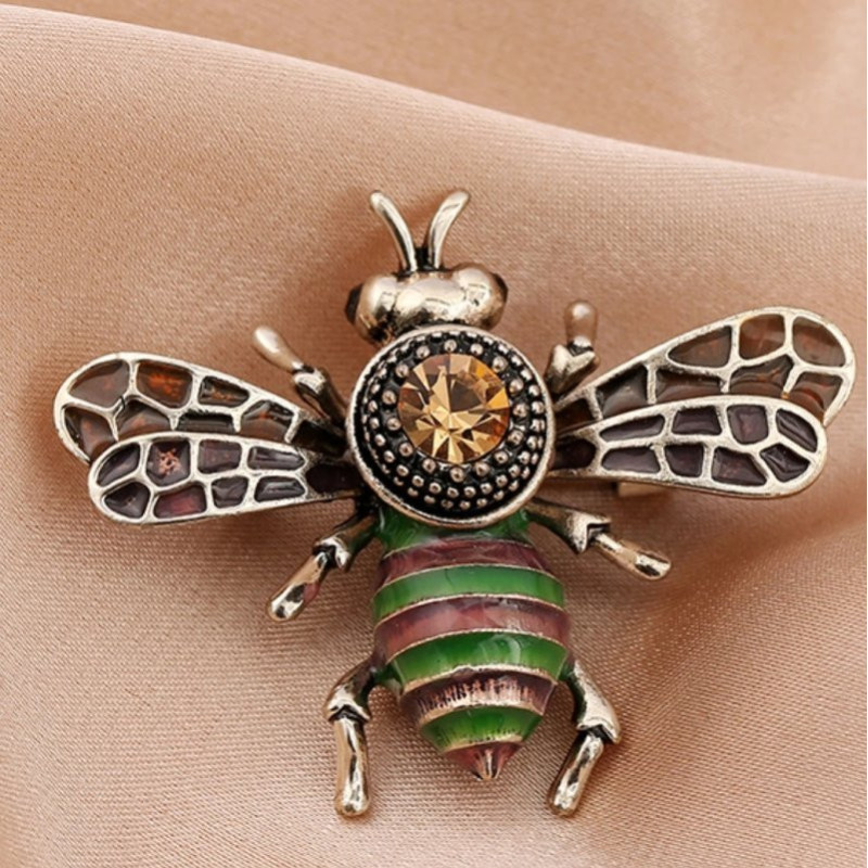 Imperial Radiance Bee Brooch | Unique Bee Pin Jewelry Gift