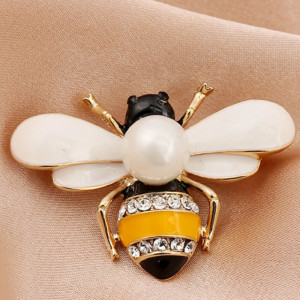 Broche Abeille Perle Royale