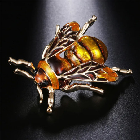 Broche Abeille Ambre Royale