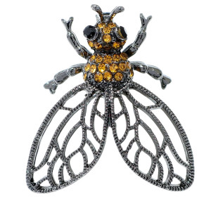 Broche Abeja Majestad Gótica - Joya Elegante y Misteriosa