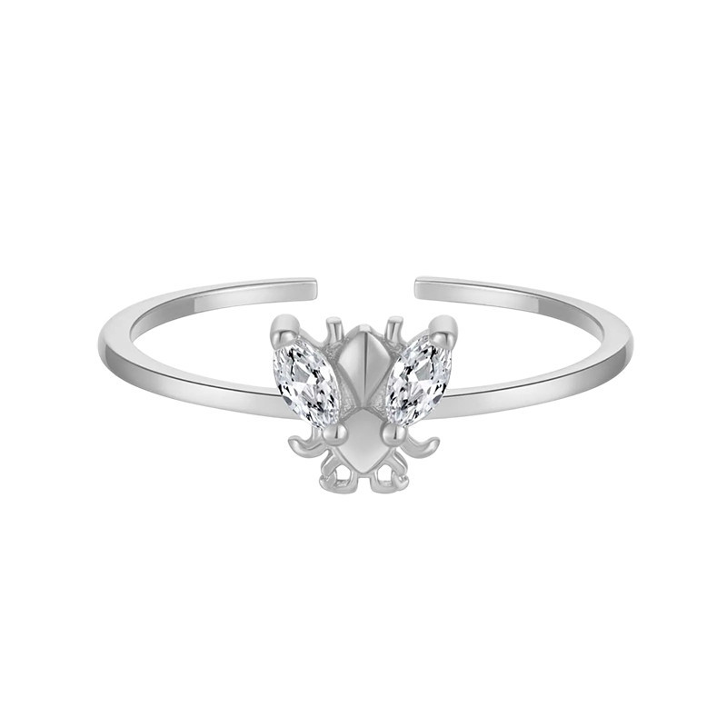 Bague Abeille Royale Étincelante - couleur argent