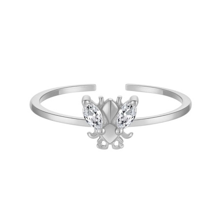 Bague Abeille Royale Étincelante - couleur argent