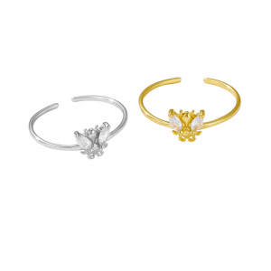 Bague Abeille Royale Étincelante - 2 couleurs au choix
