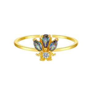 Bague Abeille Mirage Étincelant - couleur or