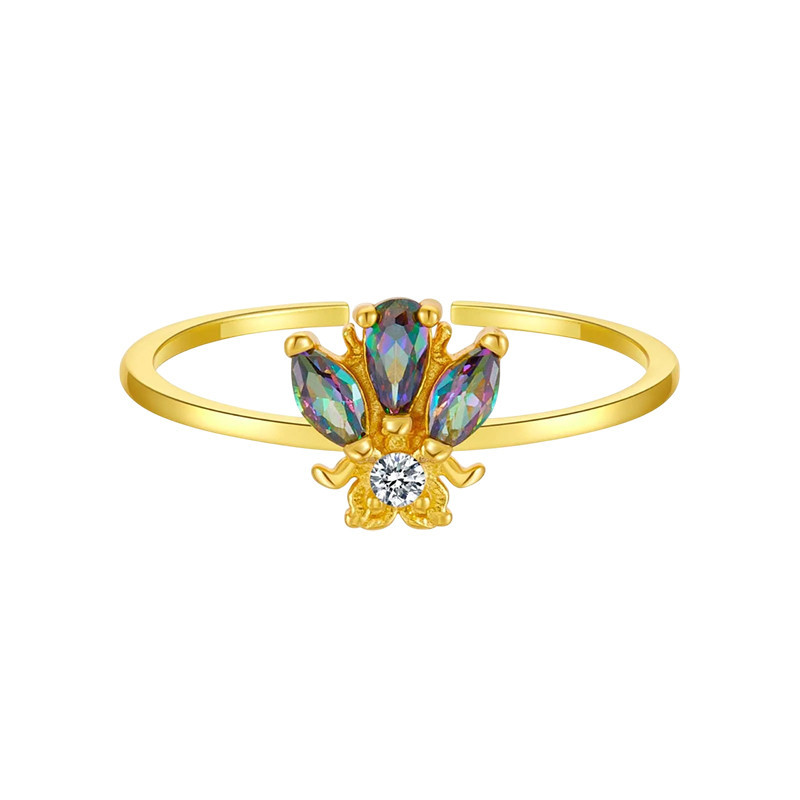 Bague Abeille Mirage Étincelant - couleur or