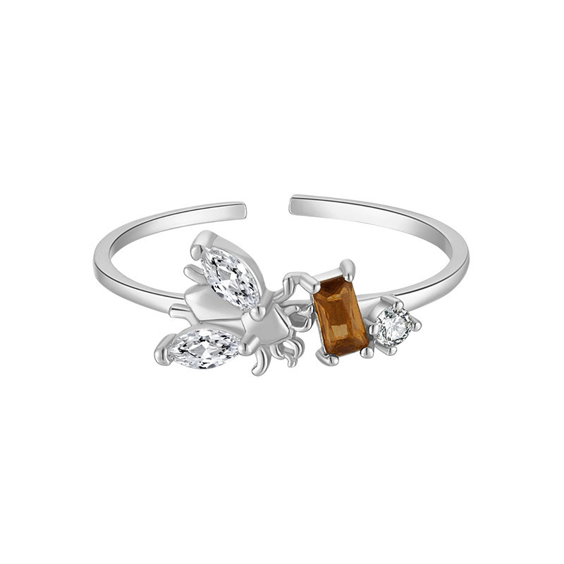 Precious Nectar Bee Ring - 925 Sterling Silver & Gold