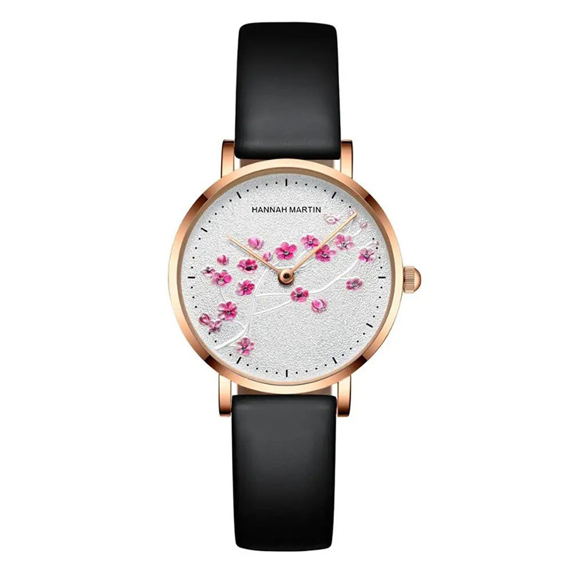 Florale Uhr 'Kirschblüten-Frühling' | Eleganz & Frühling