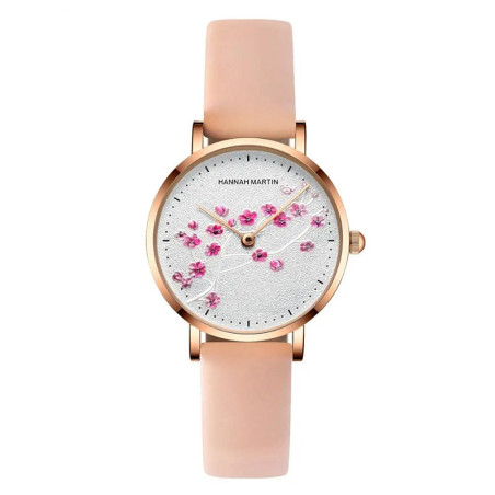 Florale Uhr 'Kirschblüten-Frühling' | Eleganz & Frühling