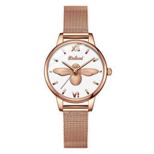Montre Abeille Élégance Blanche | Bijou Cadeau Unique Femme