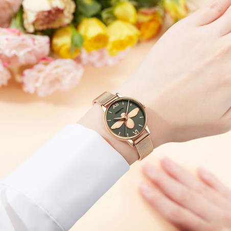 Montre Abeille 'Émeraude Dorée'