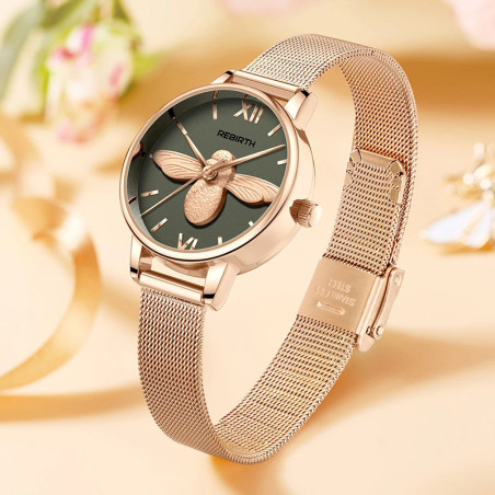 Reloj Abeja 'Esmeralda Dorada' | Elegancia y Estilo Único