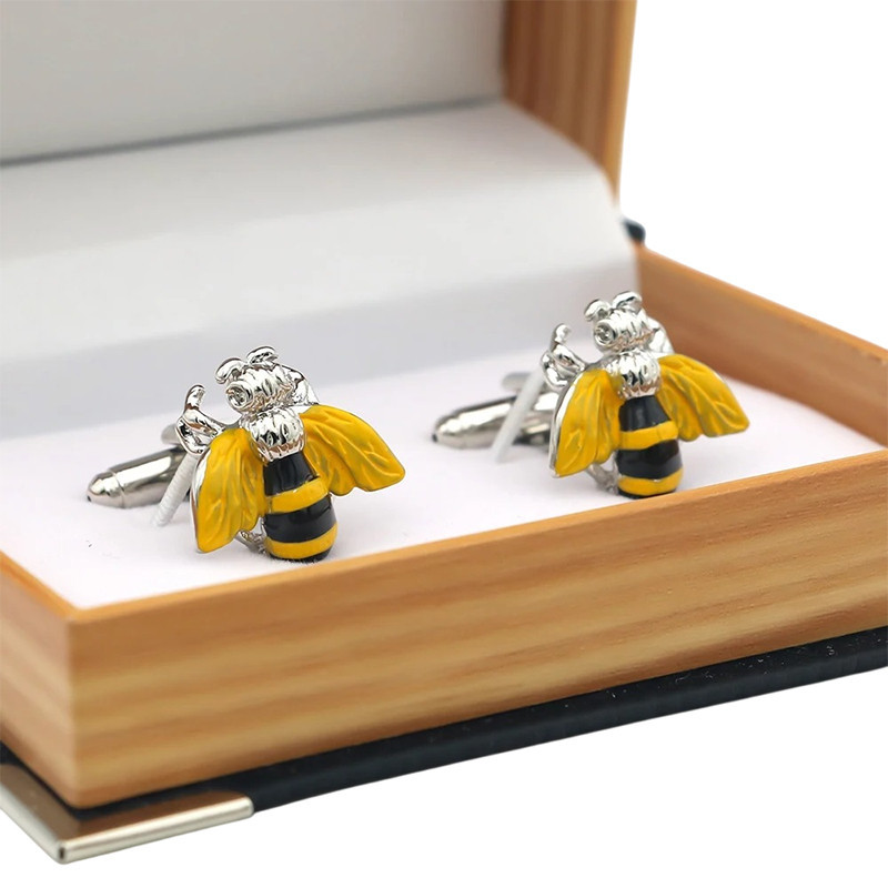 Boutons de Manchette Abeille Élégante