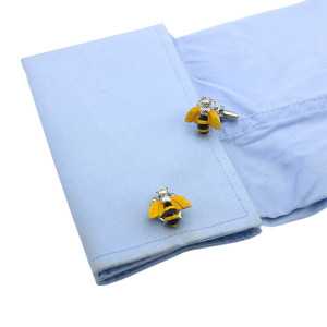 Boutons de Manchette Abeille Élégants | Cadeau Original Homme
