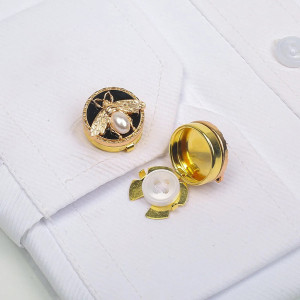 Cache-Bouton Abeille Élégance Royale - Lot de 2 pièces !