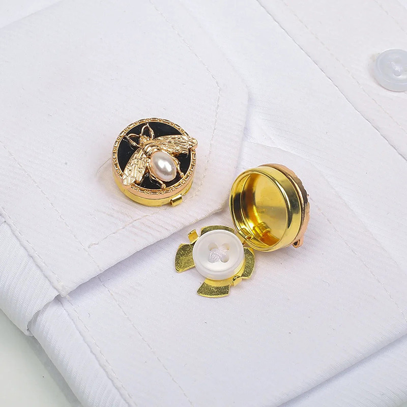 Cache-Bouton Abeille Élégance Royale - Lot de 2 pièces !