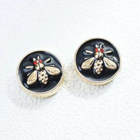Gilded Glow Bee Button Covers | Unique Bee Jewelry Gift