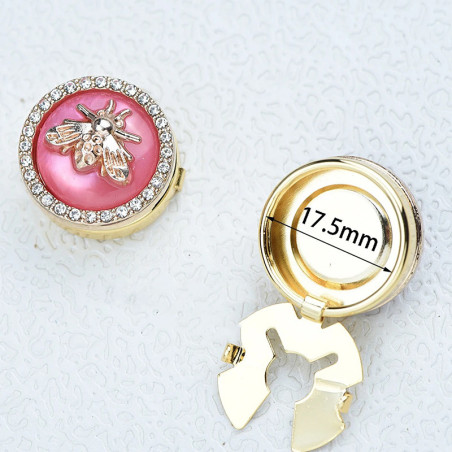 Couvre-Bouton Abeille Élégance Cristal | Bijou Abeille Unique