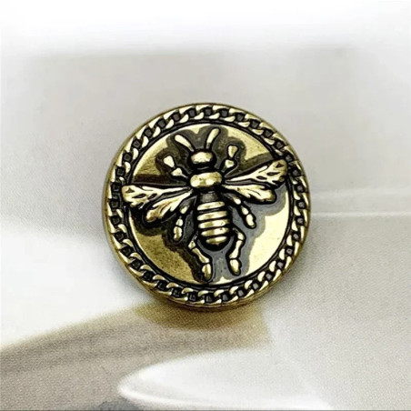 Boutons Abeille Vintage pour Couture | Lot de 10 | 2 Coloris