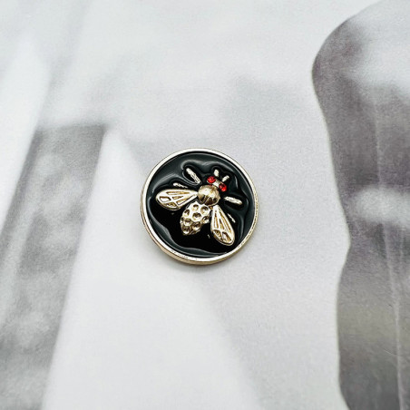 Cute Bee Metal Buttons - Set of 10 | Vintage Sewing Buttons