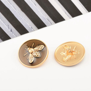 Cute Antique Silver Bee Buttons | Set of 6 | Vintage Gift