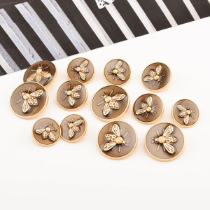 Cute Antique Silver Bee Buttons | Set of 6 | Vintage Gift
