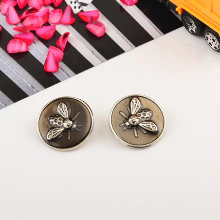 Lot de 6 Boutons Abeille Dorée | Cadeau Couture Chic & Original