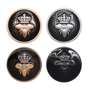 Lot de 10 Boutons Abeille Couronnée | Cadeau Couture Vintage