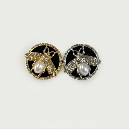 Boutons Abeille & Perle | Lot de 6 pour Couture & Création
