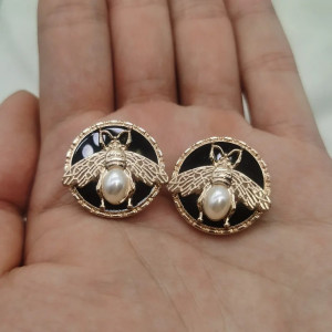 Boutons Abeille & Perle | Lot de 6 pour Couture & Création