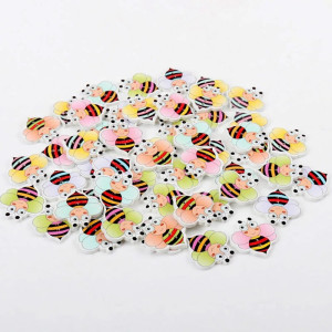 Cute Wooden Bee Buttons for Sewing & Crafts | Happy Stripes