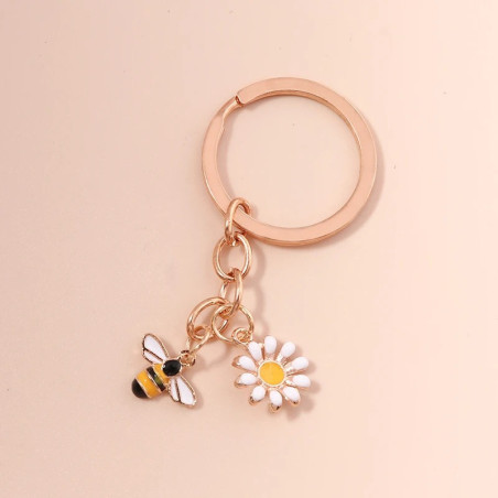 Porte-clé abeilles à personnaliser avec la lettre de votre prénom !
