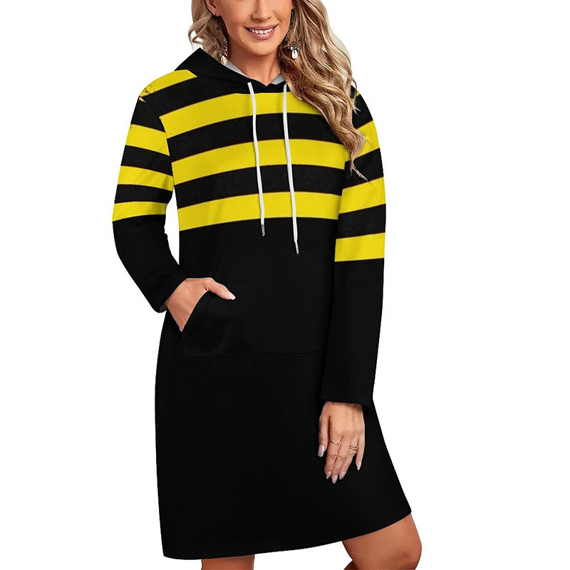 Magnifique mini hoodie tout en jaune abeille pour femme !