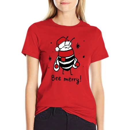 Tshirt abeille femme T-shirt Abeille Be Merry!