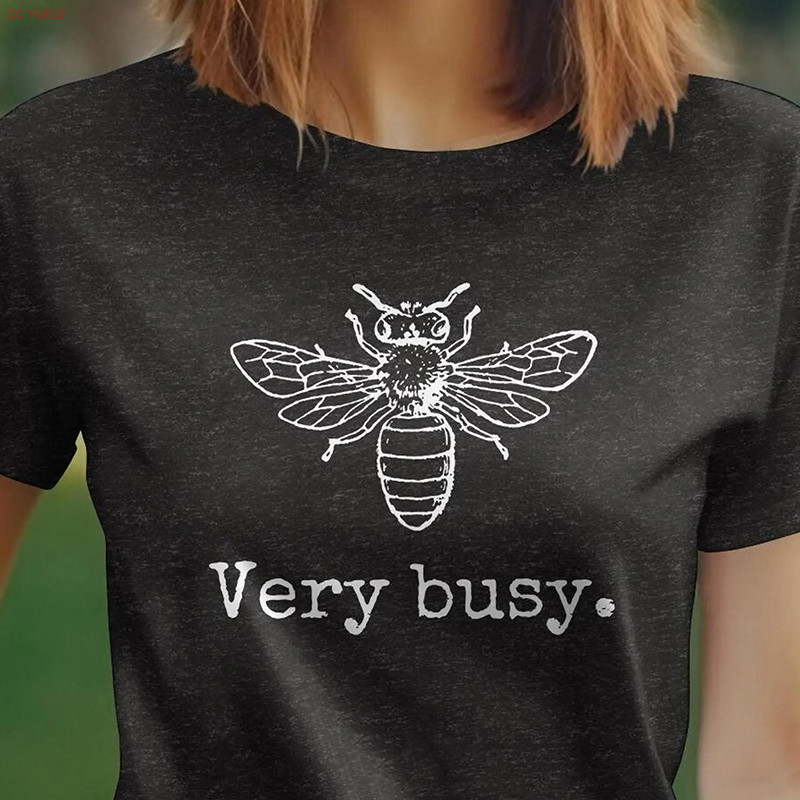 T-Shirt Femme "Bee Very Busy" | T-shirt Abeille Humoristique