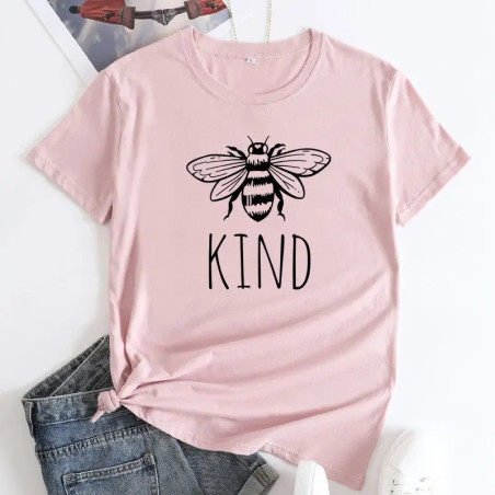 Cute "BEE Kind" T-Shirt for Women | Bee Graphic Tee Gift