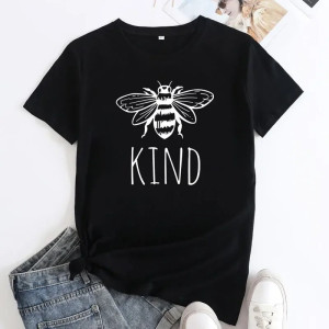 Cute "BEE Kind" T-Shirt for Women | Bee Graphic Tee Gift