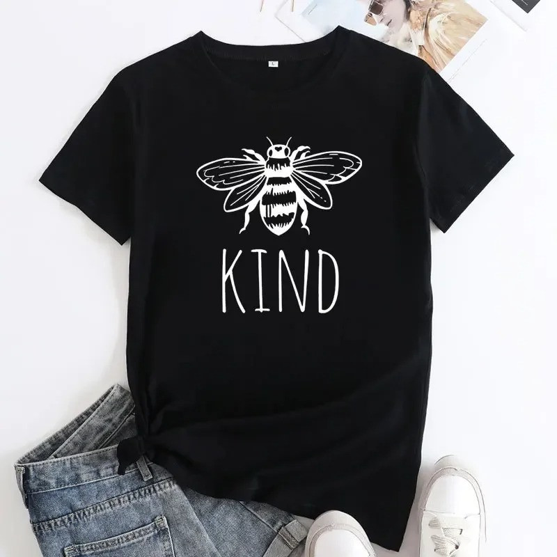 Cute "BEE Kind" T-Shirt for Women | Bee Graphic Tee Gift