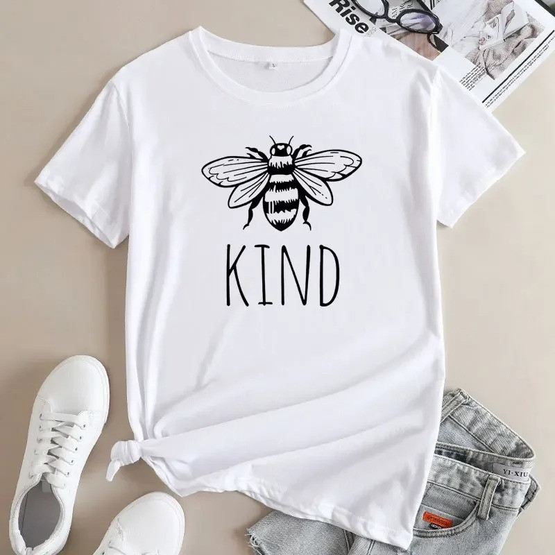 T-Shirt Donna Ape "BEE Kind" | Maglietta in Cotone Originale