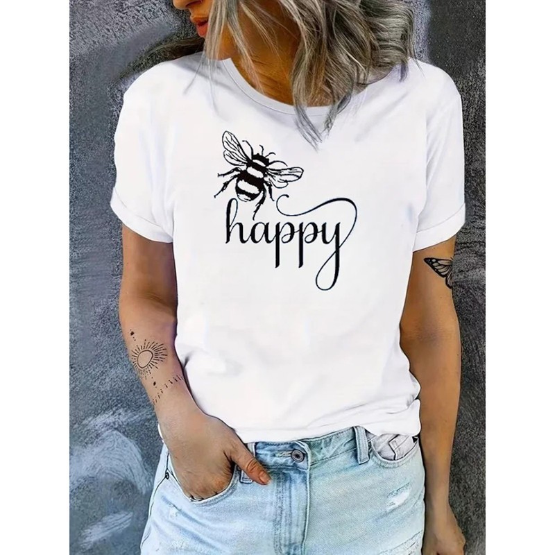 T-shirt manches courtes "Bee Happy" graphiques !
