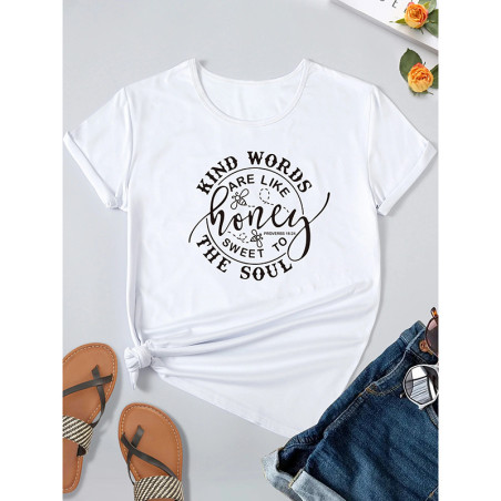 Cute Bee T-Shirt for Women "Kind Words Are Like Honey" Gift