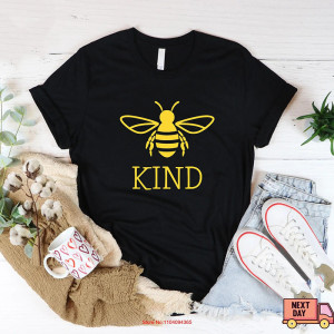 Bee Kind T-Shirt for Women | 100% Cotton Cute Bee Tee