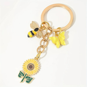 Porte-clés Abeille Papillon & Tournesol