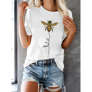 Camiseta de Abeja para Mujer "Let It Bee" - ¡Estilo y Confort!