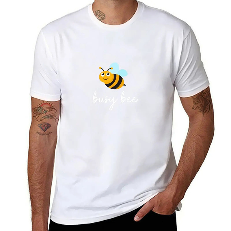 Camiseta Abeja Hombre "Busy BEE" - Algodón, Cómoda y Original