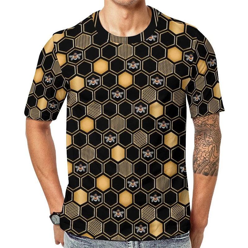 T-shirt Abeille 'Ruche Géométrique'