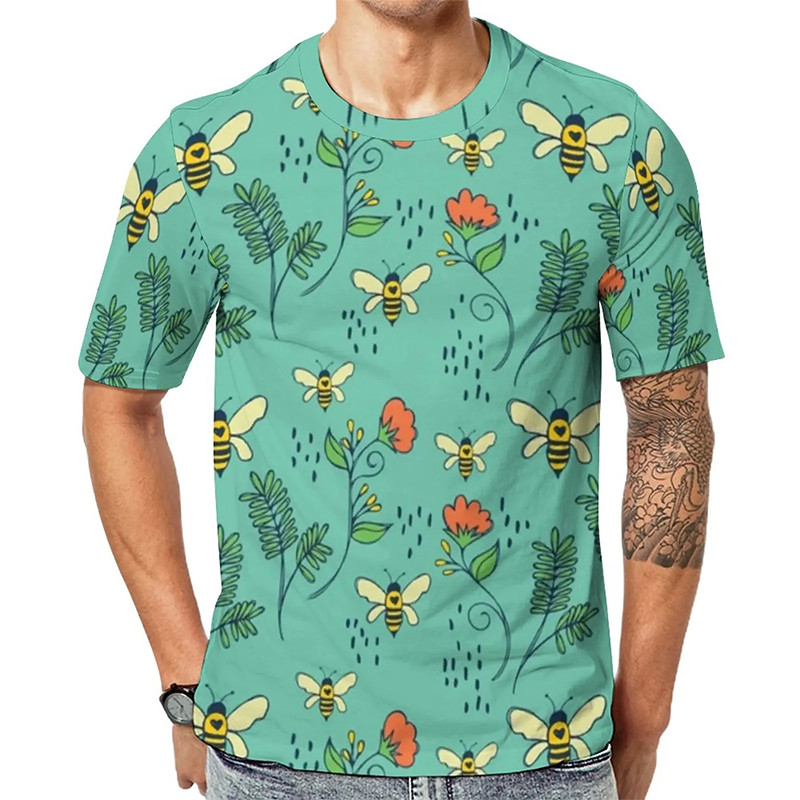 T-shirt Abeille pour Homme 'Jardin Sauvage'
