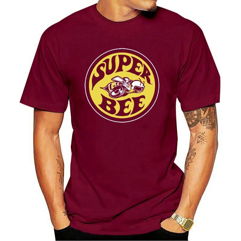 T-Shirt Homme Abeille Super Bee à manches courtes Burgundy